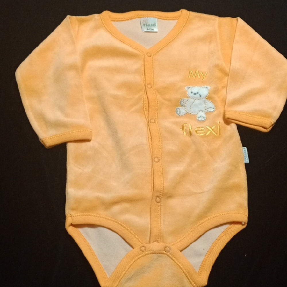 New 🍼😉Flexi Warm Orange Teddy Bear Bodysuit